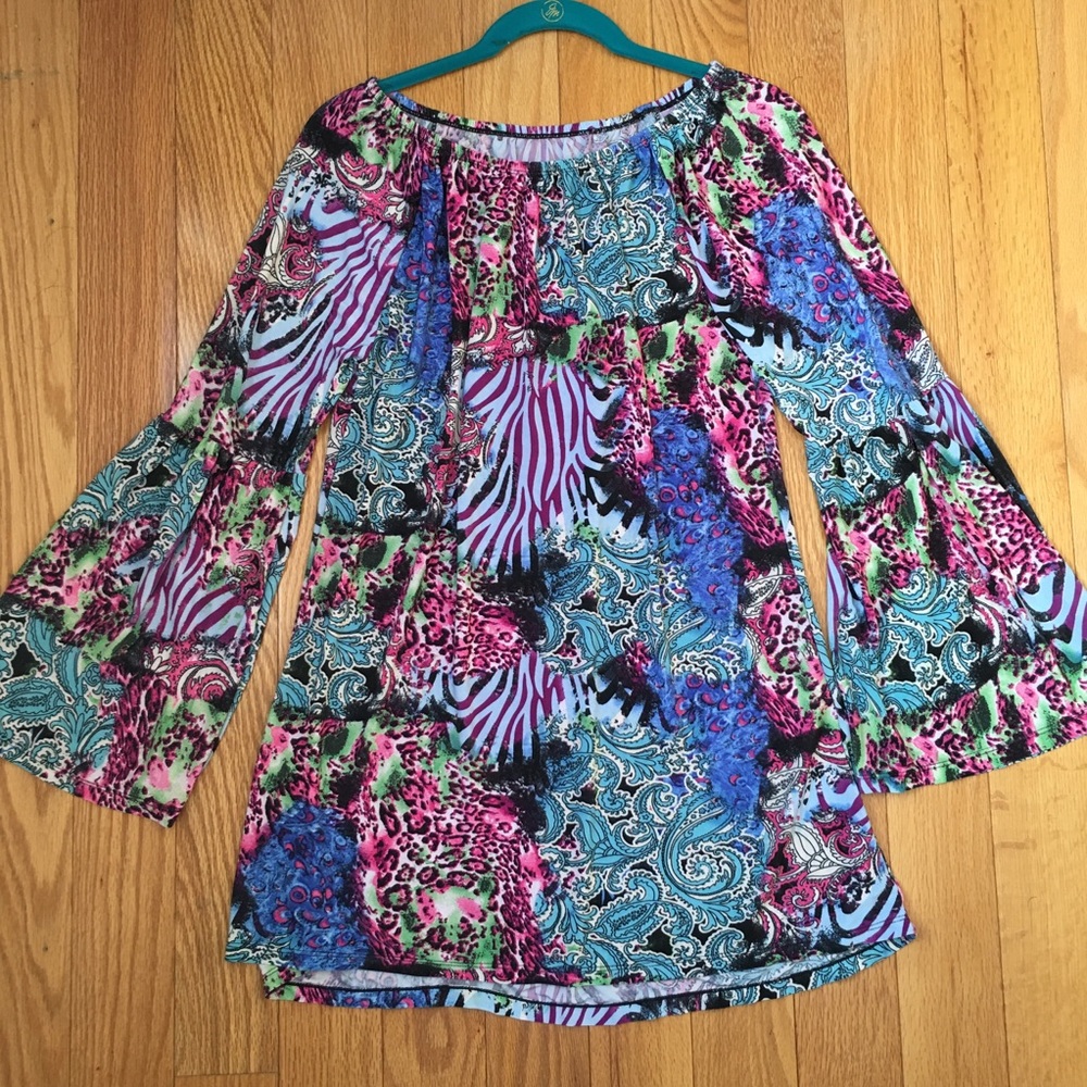 West Loop Bell Sleeve Soft Tunic Top